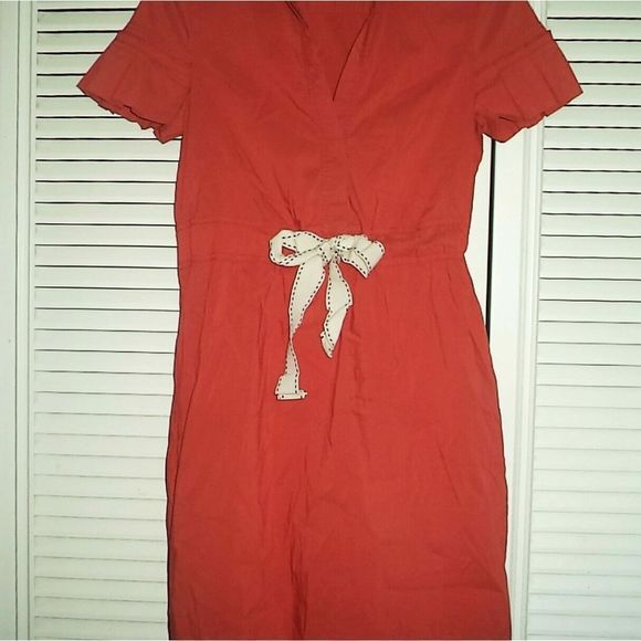 BCBGMAXAZRIA DRESS SHORT SLEEVE V NECK COLLARED SHIRT DRESS MIDI~WOMENS SIZE XXS - Picture 2 of 4